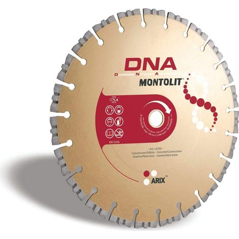 DISCO DIAMANTATO 300 MM MONTOLIT LX300 PER CALCESTRUZZO EDILIZIA GRANITO PORFIDO PIETRE DURE