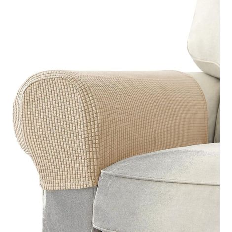 Stretchbezüge für Sessel- und Sofaarmlehnen, beige (1/5)