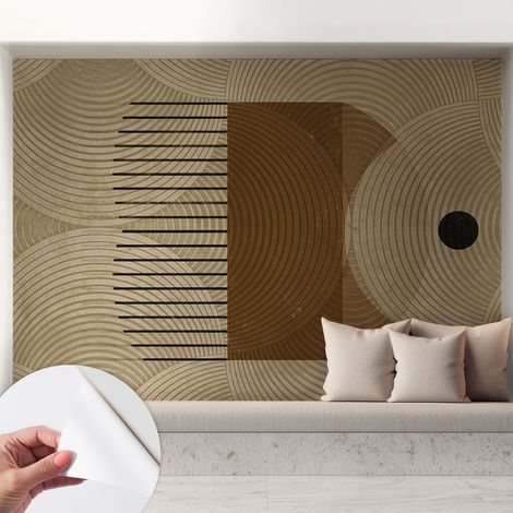 Papier peint autocollant adhésif décoratif avec motifs pour salon et chambre a motif Géométrie de l'harmonie 208x146 cm (1/5)