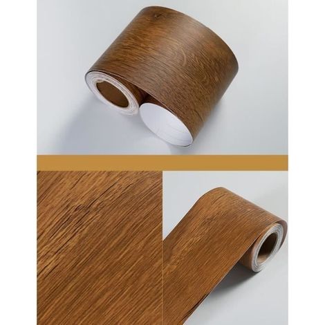 Carrelage,Autocollants muraux en Grain de bois pour plinthes,Stickers muraux pour salon,salle de bains,bordure - Wood PW -5mx10cm