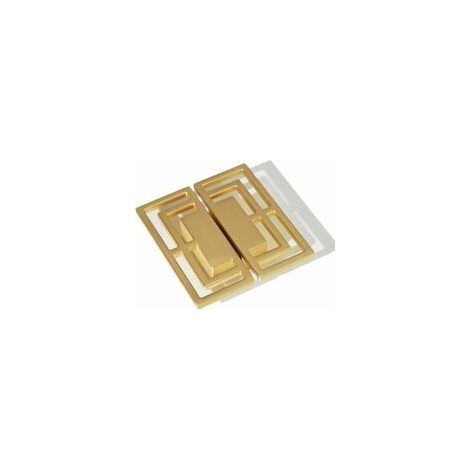 Stück Schubladengriffe aus gebürstetem Gold, TV-Schrankgriffe, elegante Griffe aus Goldkupfer, moderne chinesische Glückssymbole, 32 mm Doppellochgriff (1/5)