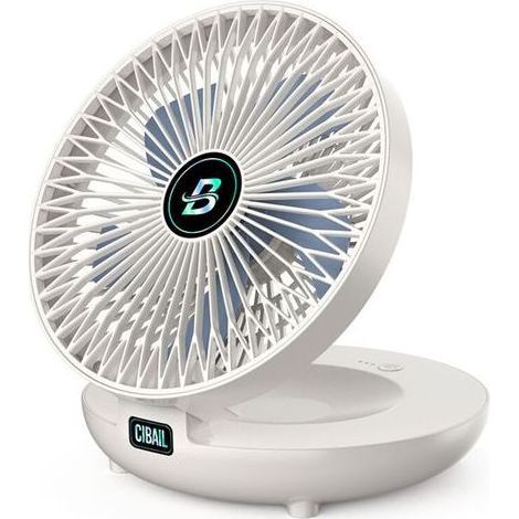 Tragbarer, wiederaufladbarer Ventilator mit USB-Anschluss, Wandmontage möglich, vielseitig einsetzbar, 15 cm Flügel, ABS-Kunststoff, 3 Windstufen, 9 x 19 x 22 cm (1/5)