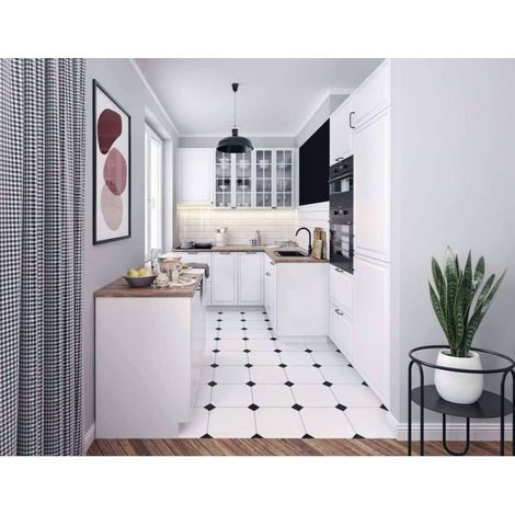 Aelle - Carrelage sol / mur octogone 31,6x31,6 cm uni blanc OCTOGONE ALASKA - Vendu par boîte de 0.95 m² (1/5)