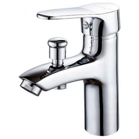 Robinet baignoire robinet monotrou double usage chaud et froid Alliage Mitigeur de douche robinet salle bain douche Label (1/5)