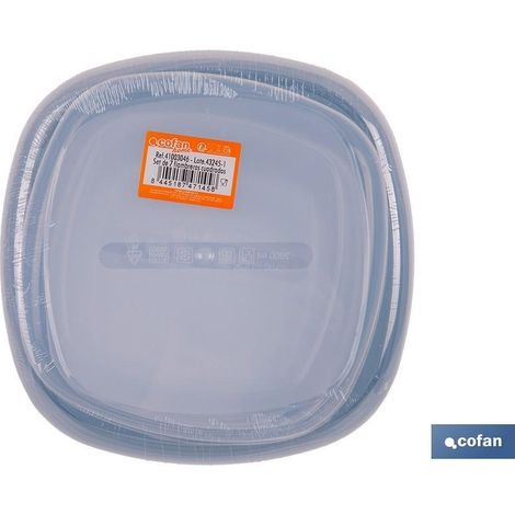 Set de 7 fiambreras cuadradas 220/350/600/1200/2000/2700/3600 ml (1/5)