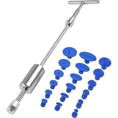 Extracteur de débosselage sans peinture Kit de voiture Outil de débosselage T Marteau A + Extracteur de colle (1/5)