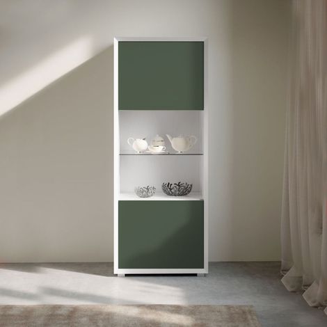 Credenza 2 ante linea Tilt in finitura Bianco opaco e garda (1/3)