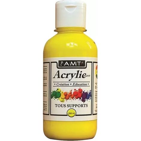 AMT Fevicryl Acrylique éducative & créative Jaune (ACE202) 0,200 L (1/2)