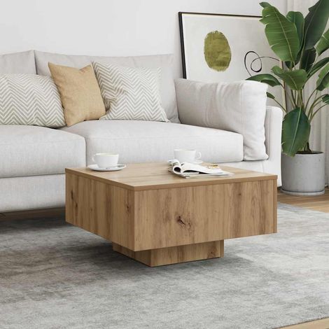 vidaXL Coffee Table Artisan Oak 60x60x31,5 cm Engineered Wood