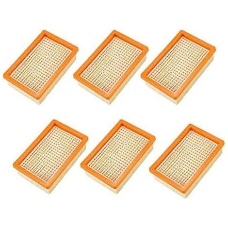 Lot de 6 Filtres pour Aspirateur Karcher MV4 MV5 MV6 WD4 WD5 WD6, PièCes de Rechange Filtre HéPatique (1/5)