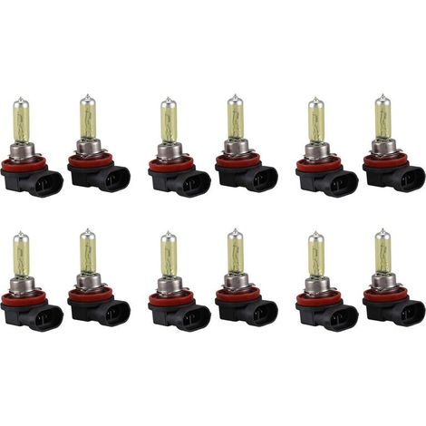 Adecuado para bombillas de faros delanteros y antiniebla de automóviles de 12 V y 55 W, H11, 3000 K, luz ultraamarilla.
