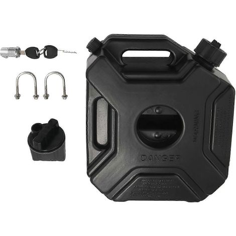 Réservoir de carburant noir de 5 litres pour voiture et moto, réservoir d'essence de secours, jerrican à carburant - bidon wi-JXLGV (1/5)