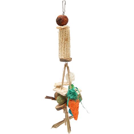 Jouets à mâcher suspendus pour cage à lapins, jouets à mâcher pour le nettoyage des dents des lapins, cochons d'Inde, chinchillas, hamsters et rats (1/5)