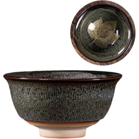 Tasse à thé Kung Fu émaillée de couleur Master Cup, cuite au four, petite tasse à thé en céramique, chapeau et bol à thé (1/5)