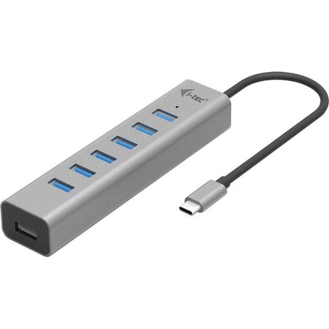 Concentrador de carga metálico i-tec USB-C/USB-A de 7 puertos (1/4)