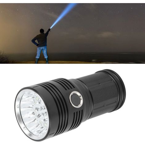 Hochleistungsfähige, wiederaufladbare Taschenlampe mit 10.000 Lumen, ultrahellem Lichtstrahl, Reichweite von 300 bis 500 Metern, tragbare Lampe für die Jagd und Suche im Freien. (1/5)