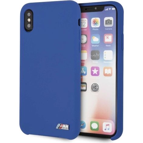 Funda rígida de silicona BMW BMHCPXMSILNA para iPhone X/Xs azul/azul marino de la colección M (1/4)