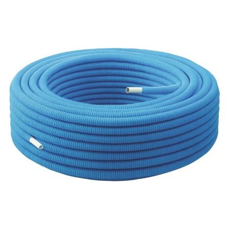 Tube multicouche gainé bleu Ø20 en couronne de 100 mètres