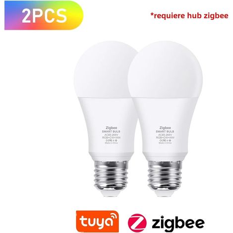 (2 pièces) Ampoules LED E27 15W RGB+WW+CW, compatibles avec Tuya Smart (1/5)