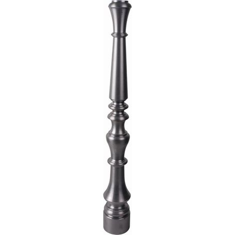 Poteau estampé pour 1ère marche - Hauteur 760mm base ronde Ø95mm - Acier tourné - À visser - DECO FER FORGE (1/2)