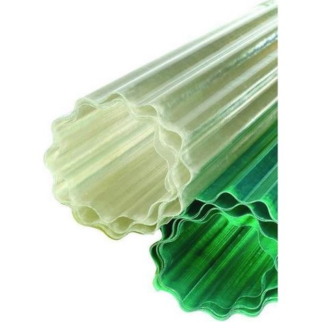 Vigor-blinky 01950-29 Ondulux Tegola Ondulata Poliestere Rinforzato Fibra di Vetro 10 m x 250 cm Spessore 8-10 colore Neutro