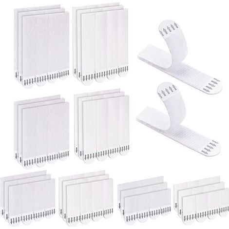 48 paia di ganci per cornici - Sistema per appendere quadri senza foratura con strisce adesive impermeabili rimovibili di dimensioni S/M/L/XL (1/5)