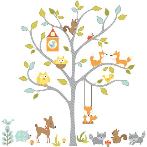 Stickers - Arbres De La Forêt - Hauteur 45,7 cm (1/3)