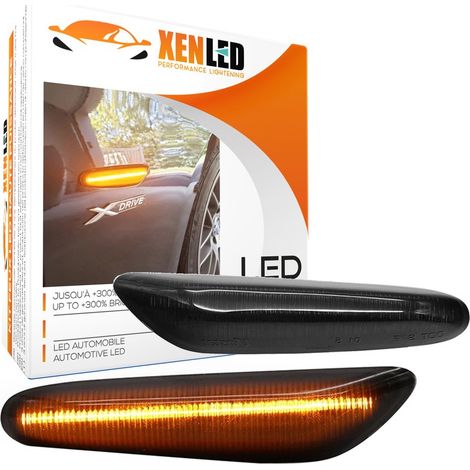 2x Clignotants LED BMW Serie 1 E81 E82, 3 E46 E90 E91 E92, 5 E60 E61, X1 E84 X3 E83 - Fumés - La paire (1/5)