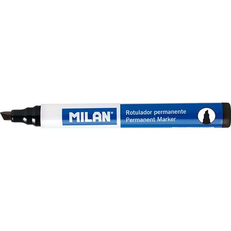 Marqueur permanent MILAN - 64190 - Pointe biseauté - noir (1/4)