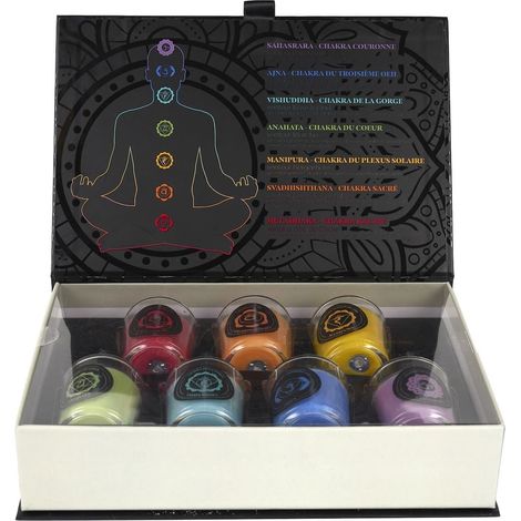Coffret 7 bougies parfumées par L'essence des chakras (1/4)