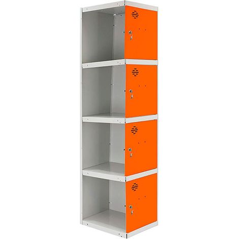 Simonrack Simonlocker armadietto metallico grigio arancione 4 porte