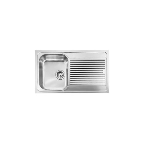 CM 011223SCSSP Zenith 210 Lavello ad incasso 1 vasca con gocciolatoio a destra 86 x 50 cm Acciaio inox satinato colore Acciaio inox (1/5)