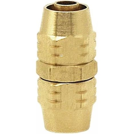 Raccordo in rame per tubo da giardino, 4 misure, per riparazione e prolunga di tubi per irrigazione agricola ad alta pressione (corpo rigido)