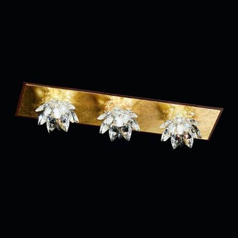 [GEBRAUCHT] B-Ware Kögl Fiore-Deckenlampe Blattgold Kristall 3-fl Deckenlampe Deko-Deckenlicht G9 (1/2)