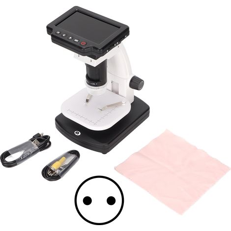 Digitales 4-Zoll-LCD-Mikroskop mit 12-MP-Sensor und 1200-facher Vergrößerung, 1080p-Videokamera für PC, EU-Stecker 100–240 V