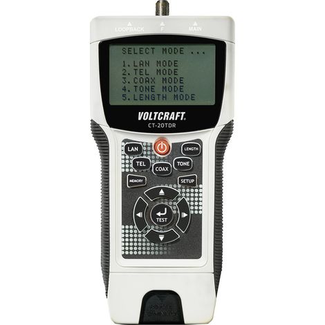 Kabeltester CT-20TDR VOLTCRAFT CT-20TDR Geeignet für geschirmte/ungeschirmte Kabel, CAT3, CAT4, CA (1/3)