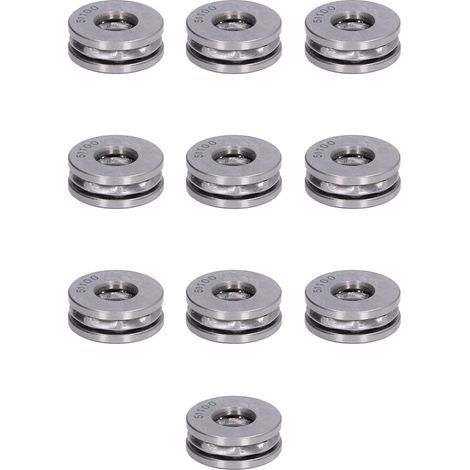 Packung mit 10 hochpräzisen, austauschbaren Miniatur-Axialkugellagern aus Metall, 51100, Ersatzteilset (1/5)