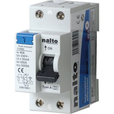 Interrupteur différentiel 25A - 30mA type AC NALTO
