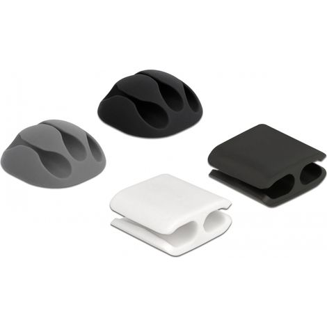 Delock Juego de soporte de cables y clips para cables 4 piezas