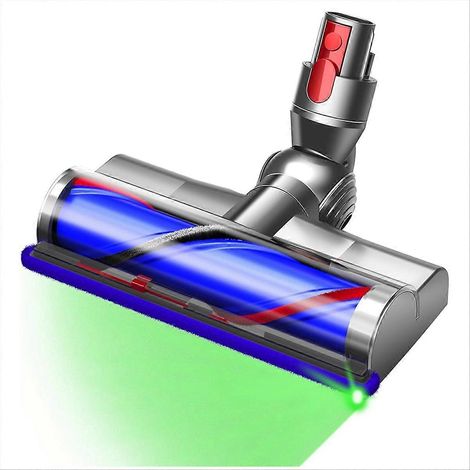 Buse de sol turbine pour aspirateur avec détection de poussière, accessoire tête rotative, compatible nettoyage efficace, embout universel, version Head Turbine. (1/5)
