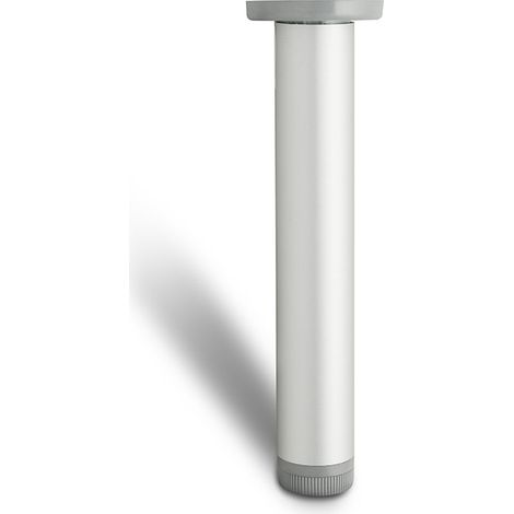 Pata de acero cilíndrica con una altura de 300 mm y acabada en anodizado mate. Dimensiones: 40x40x300 mm -