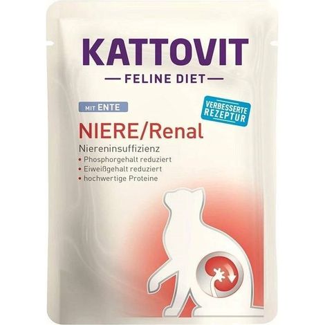 KATTOVIT NIERE/RENAL Canard 85g pour chats