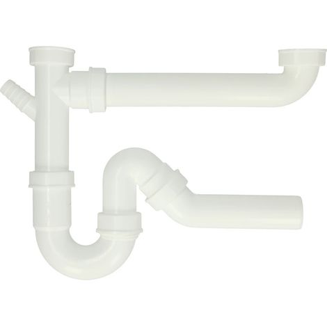 Siphon double DN40 avec 1 raccordement