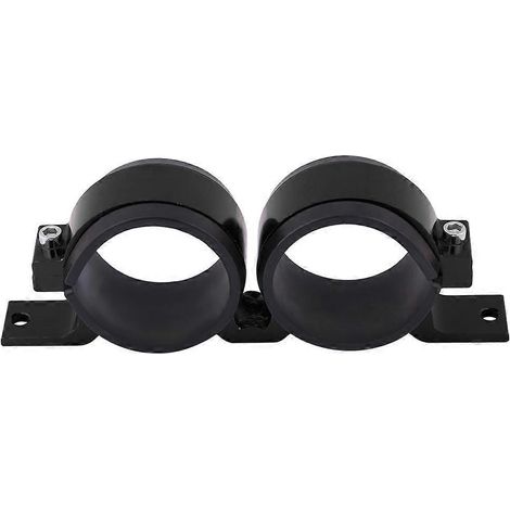 Support de montage pour pompe à carburant automobile en alliage d'aluminium 60 mm, double fixation pour filtre, noir (1/4)