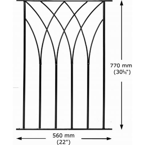 Bali Decking Fence Panels - Solid Steel - FIts Gap of 560 mm x 770 mm High - Electro Galvanised/Greyish Silver Powder Coated