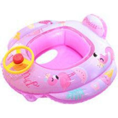 Aufblasbarer Baby-Schwimmring – mit drehbarem Lenkrad und Hupe – für Pool, Garten und Strand – 1 Stück (1/5)