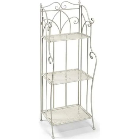 Set aus 2 faltbaren Metallregalen mit 3 Böden 40x28x126