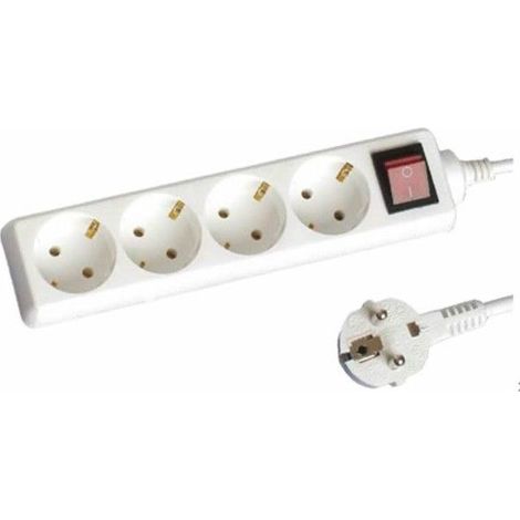 Base multiple 4 prises avec interrupteur 3 mètres de câble GSC 0000019