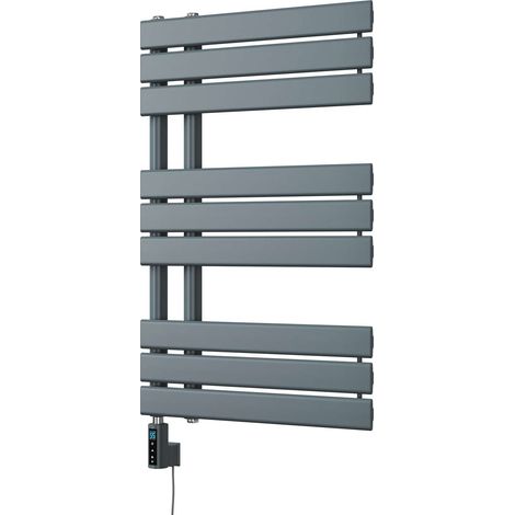 Tristan - Anthracite Electric Towel Rail H816mm x W500mm 400w Thermostatic WIFI (1/3)