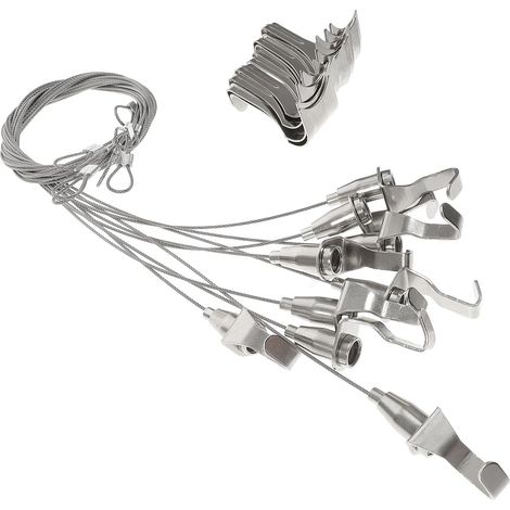 Kit de 10 fils de suspension réglables en acier inoxydable (1/5)